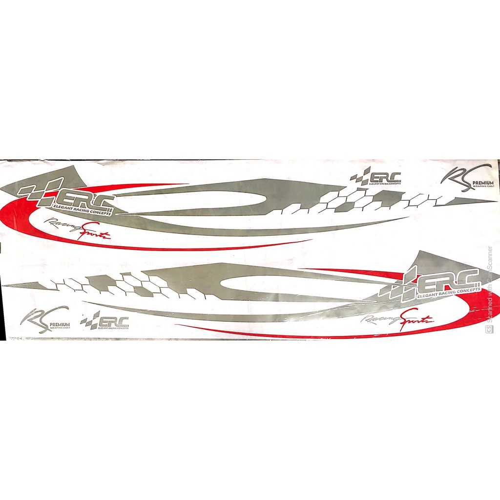 Jual stiker sticker skotlet les mobil motif erc racing custom decal car ...
