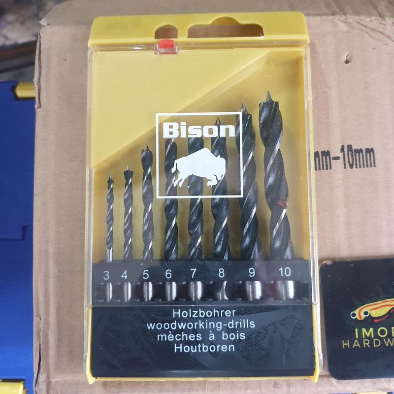 Jual BISON Mata Bor Kayu Wood Drill Bit Set 8 pcs 3 4 5 6 7 8 9 10 mm ...