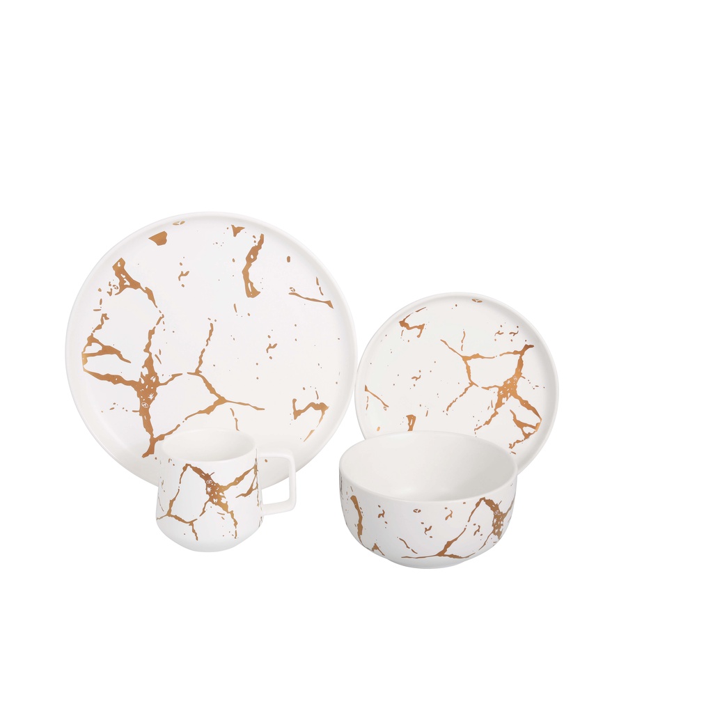 Jual Dinner set with marble design Vicenza DM01 Shopee Indonesia