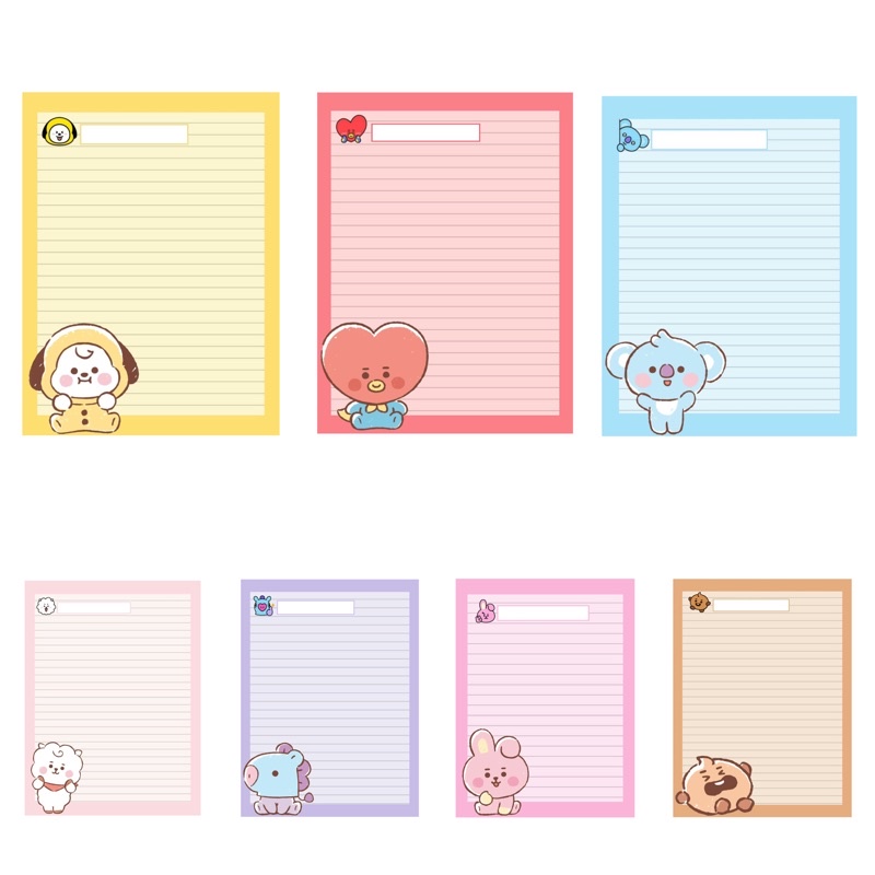 Jual Memo notepad to do list BT21 series | Shopee Indonesia