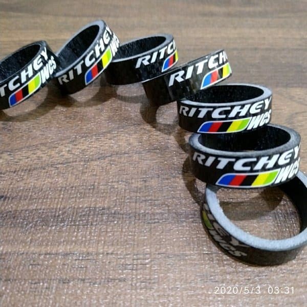 Bike Stem Cap Ritchey WCS Carbon Headset Spacers 5-10mm Mix