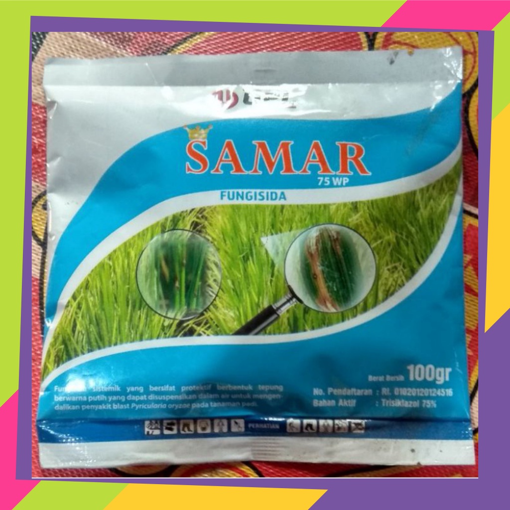 Jual Samar 75 WP Fungisida Pengendali Penyakit Blast Tanaman Padi 100gr ...