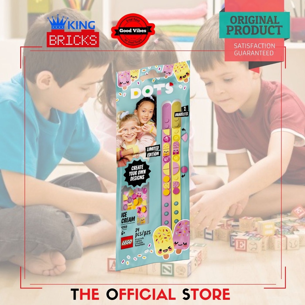 Jual LEGO Original DOTS 41910 Ice Cream Besties Bracelets Mainan