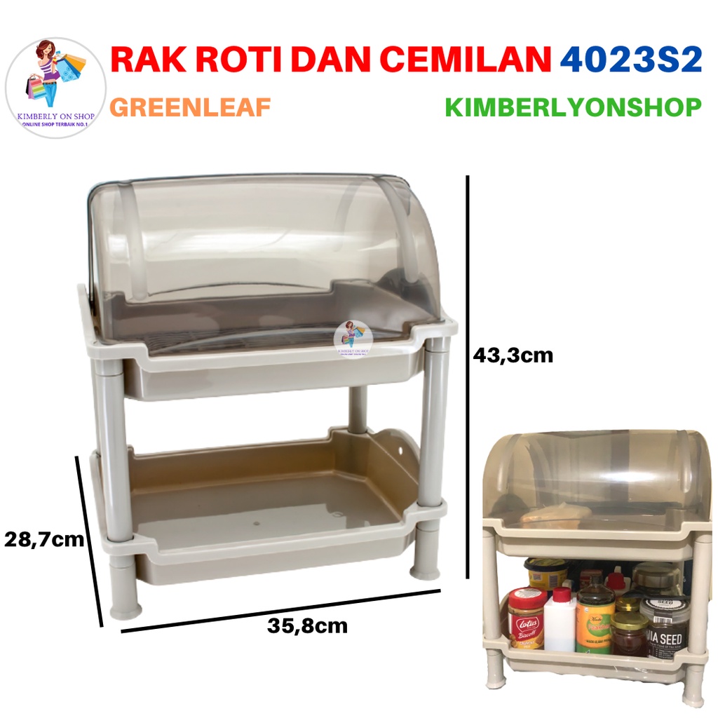 Jual Tempat Rak Roti Serbaguna Plastik Susun 2 4023 S2 Green Leaf ...