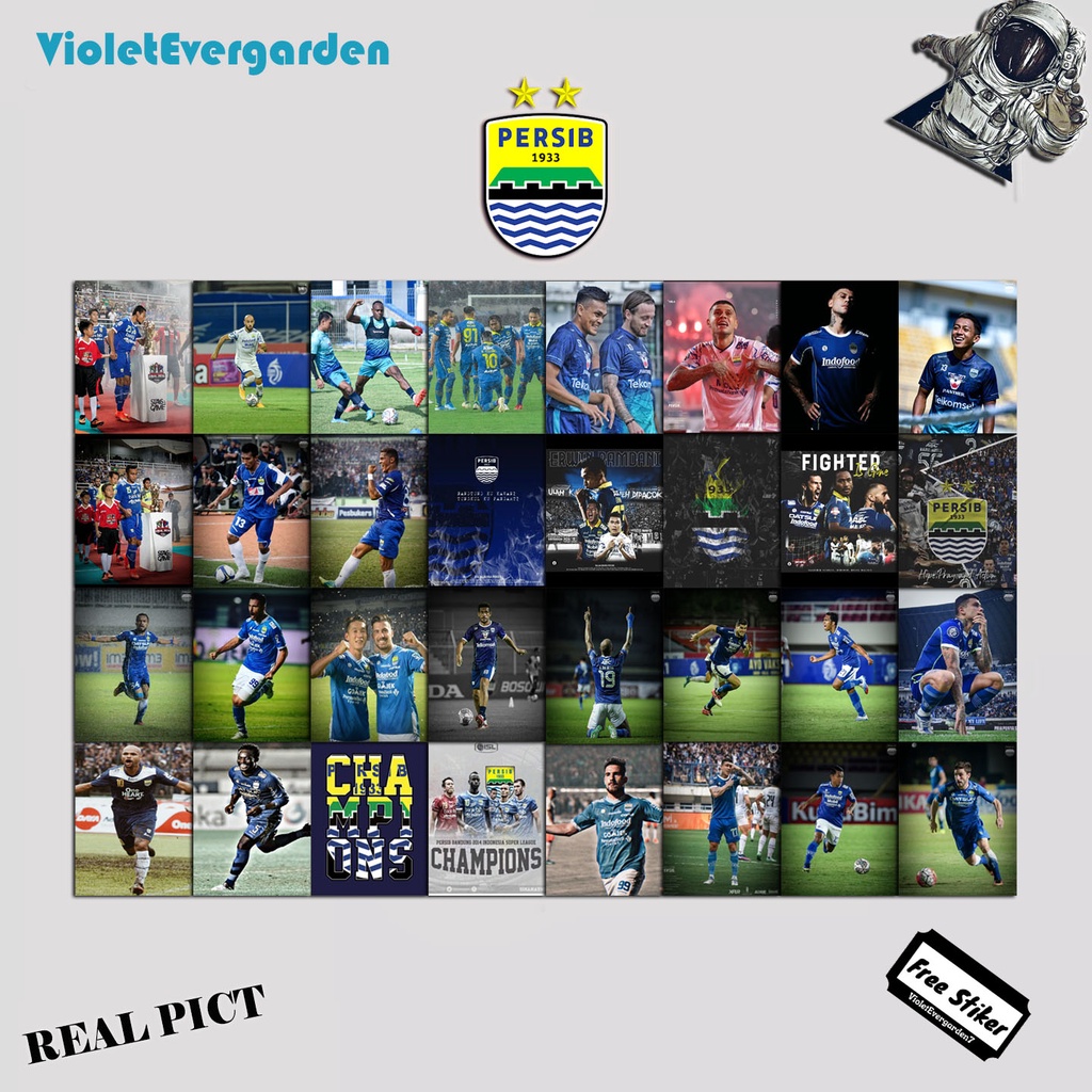 Jual WALL DECOR POSTER FOOTBALL PERSIB BANDUNG / HIASAN DINDING TRENDY
