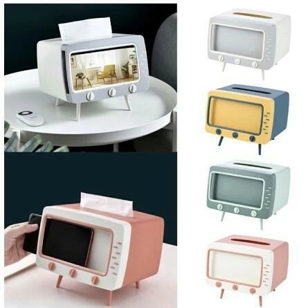 [UNIK88] Tempat Tisu Bentuk TV / Tissue Box TV / Desktop TV Tissue Smartphone H | AutoStock