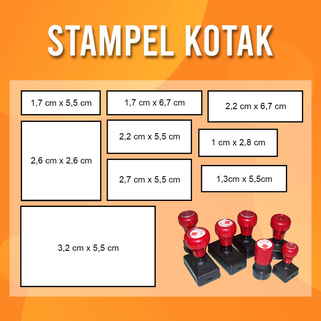 Jual Stempel Premium Bentuk Kotak (Warna Berkualitas) | Shopee Indonesia