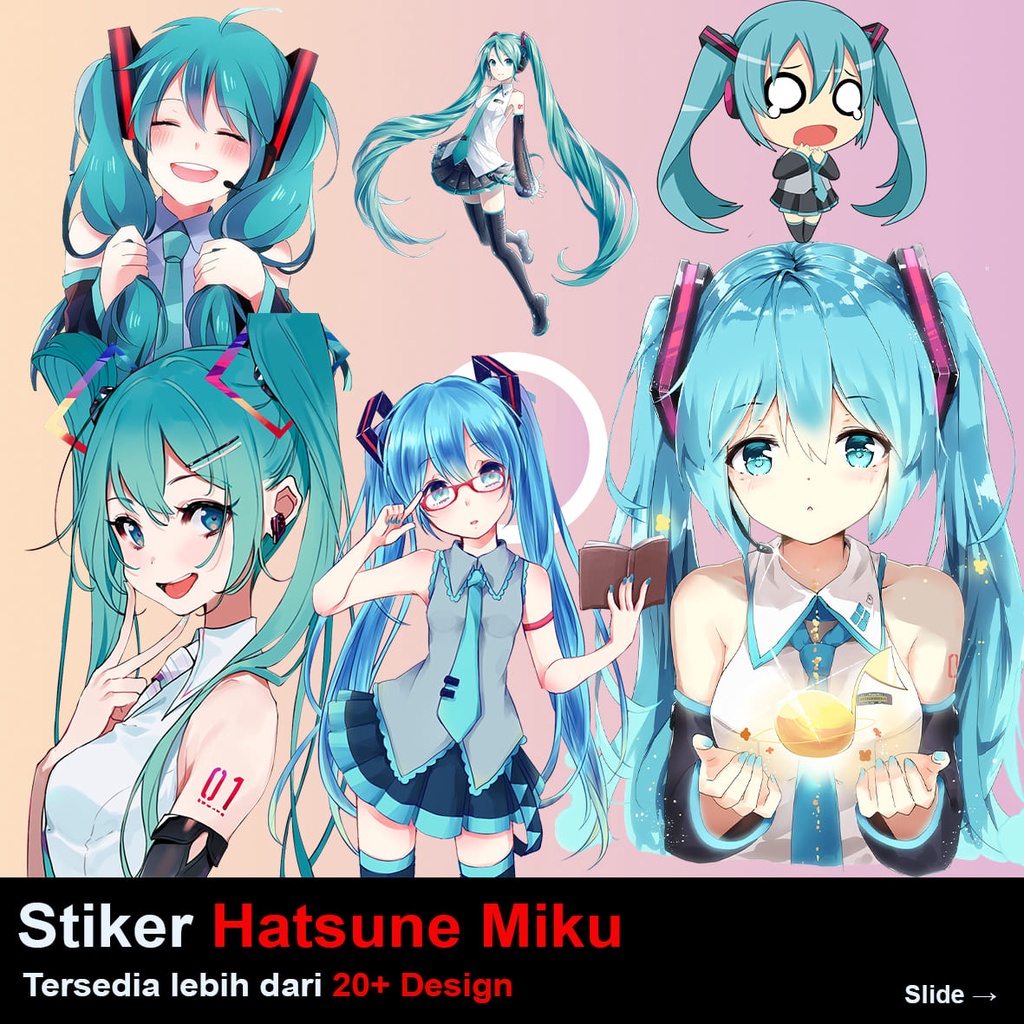 Jual Sticker Vocaloid Hatsune Miku Tumblr Laptop Hp Anime | Shopee ...