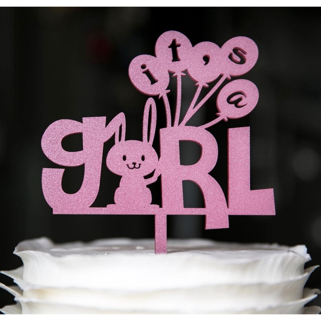 Jual Its a Girl series Acrylic Cake Topper | Shopee Indonesia