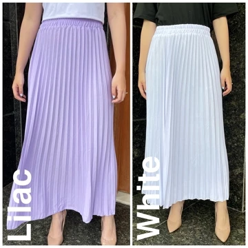Lily Rok Plisket Premium 28 Warna Bahan Hyget Premium