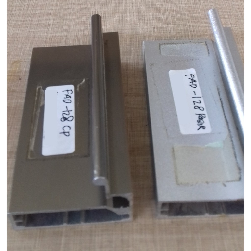 Jual Profil FAD 128 Brush Champagne CP Frame HANDLE Aluminium Utk Pintu