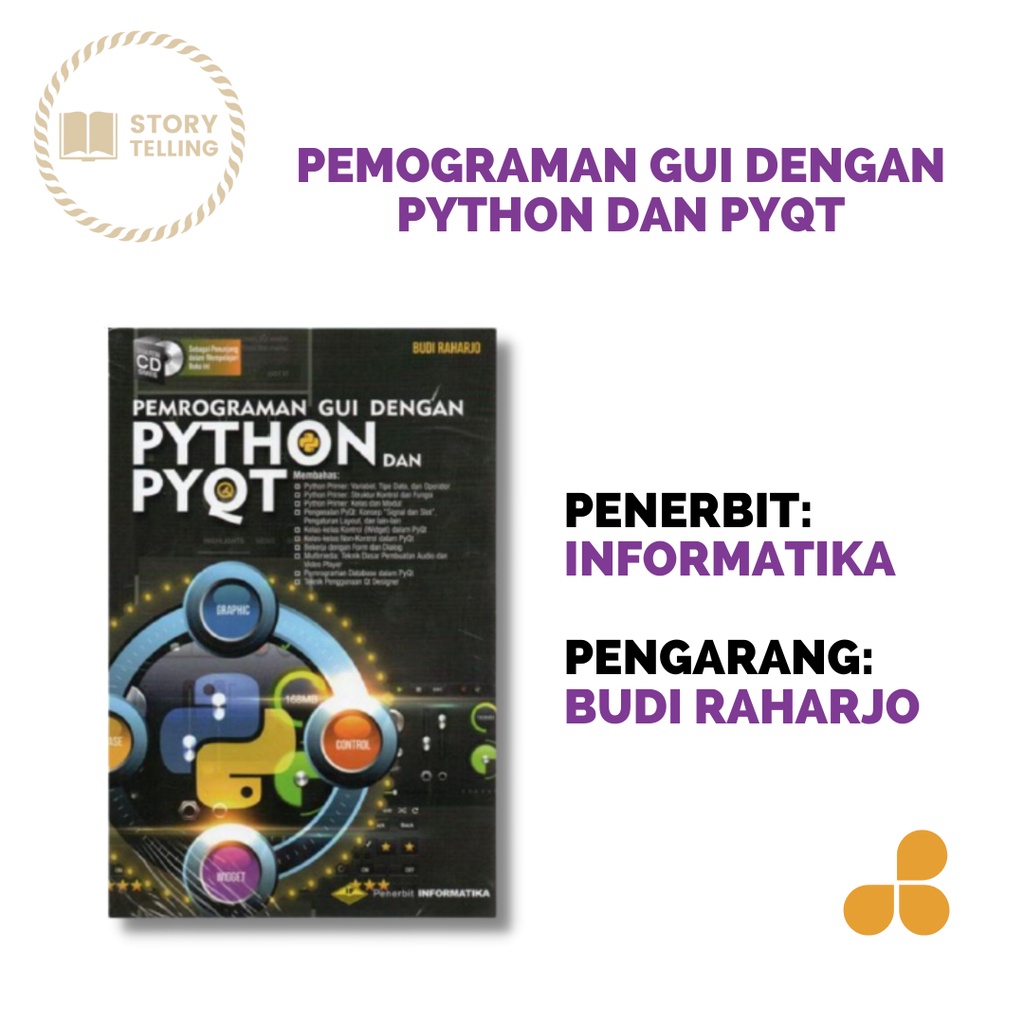 Jual Buku Pemograman Gui Dengan Python Dan Pyqt By Budi Raharjo Shopee Indonesia 4281