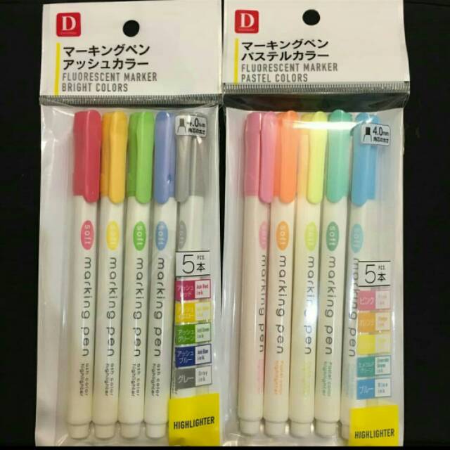 Jual Daiso Japan Marking Pen Highlighter Shopee Indonesia