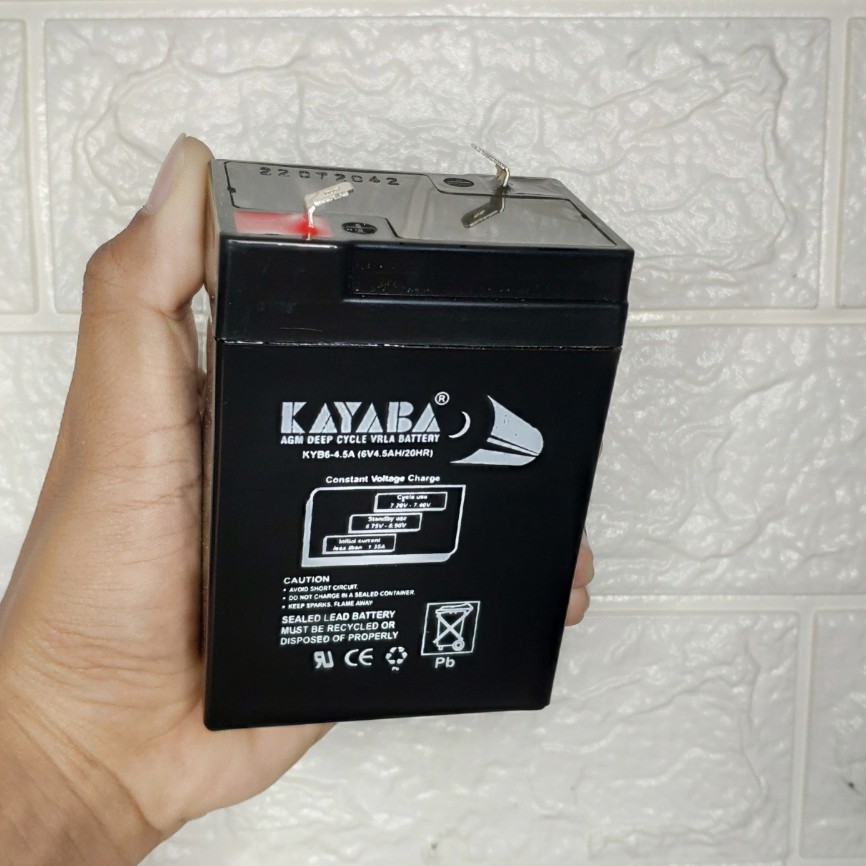 Jual BATTERY LAMPU EMERGENCY LAMP BATERAI KAYABA 6V 4.5AH MOTOR MOBIL ...