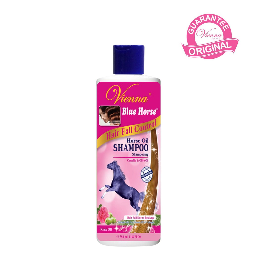 Jual VIENNA BLUE HORSE SHAMPOO HAIR FALL CONTROL 350ML BOTTLE