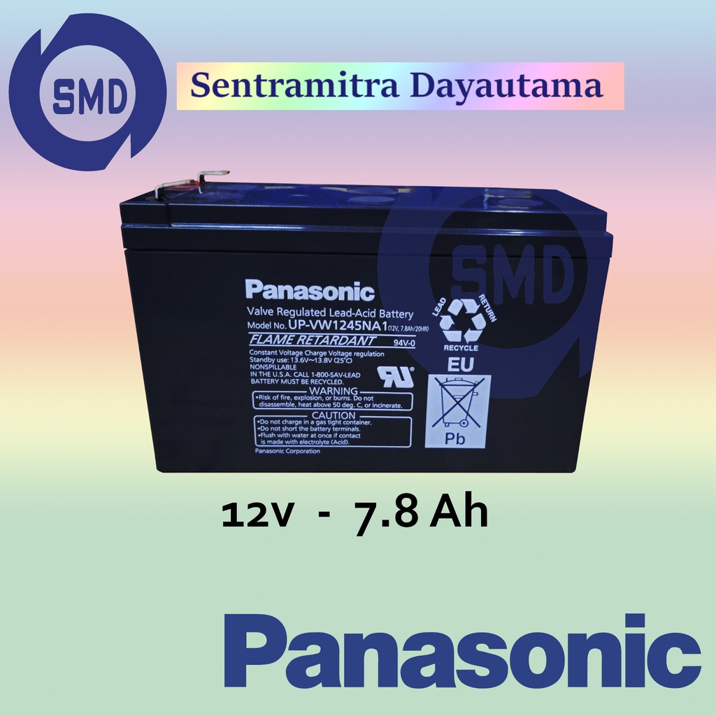 Jual Aki Baterai VRLA SLA Accu Kering PANASONIC UP-VW1245 (12V 7.8Ah