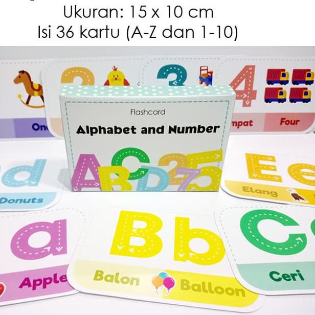 Jual DI-27>> Jumbo Flashcard Alphabet And Number / Kartu Pintar Belajar ...