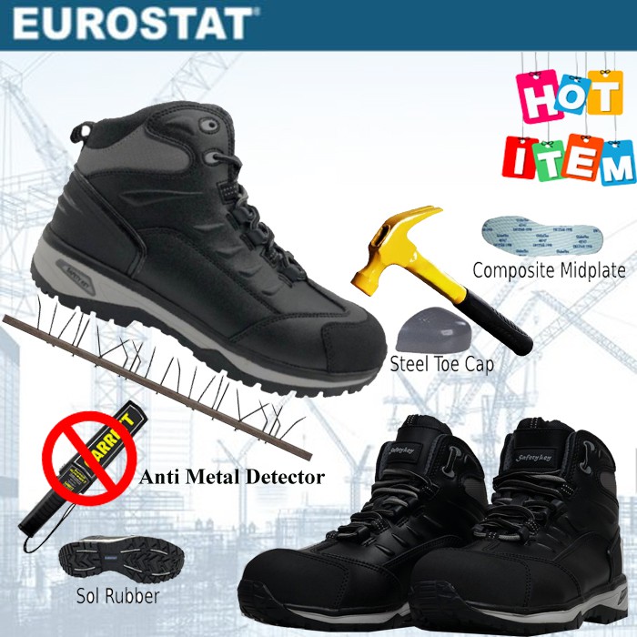 Jual sepatu Safety pria anti paku anti static ESD Antistatic EUROSTAT