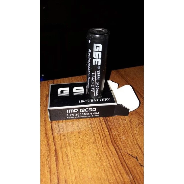 BATERAI ROKOK ELEKTRIK / VAPOR GSE HITAM 3400MAH IMR 18650 AWT | AutoStock