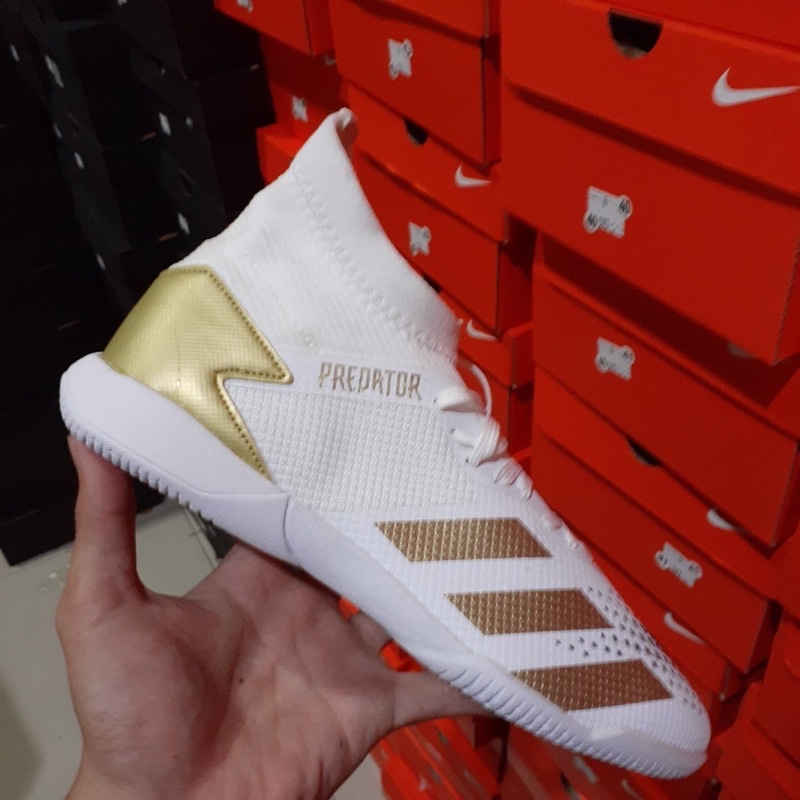 Jual Sepatu Futsal Adidas Predator 203 High White Metalic Gold Shopee Indonesia 0869