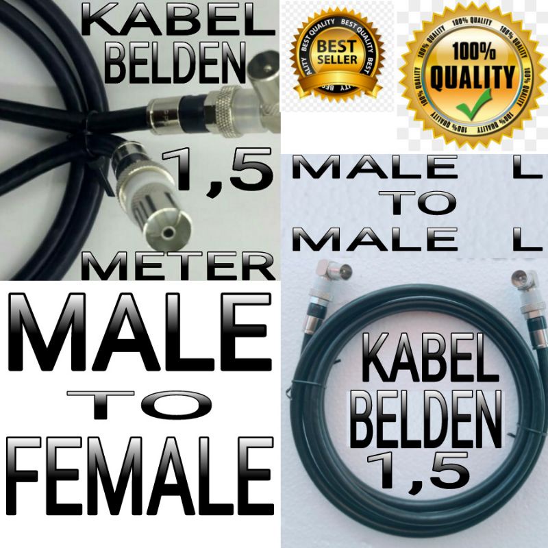 Jual KABEL LOOP ANTENA/SET TOP BOX MALE TO FEMALE/MALE TO MALE | Shopee ...