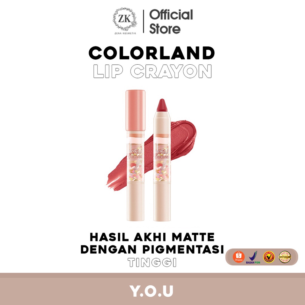 Jual Y.O.U Colorland Velvet Art Lip Crayon | Shopee Indonesia