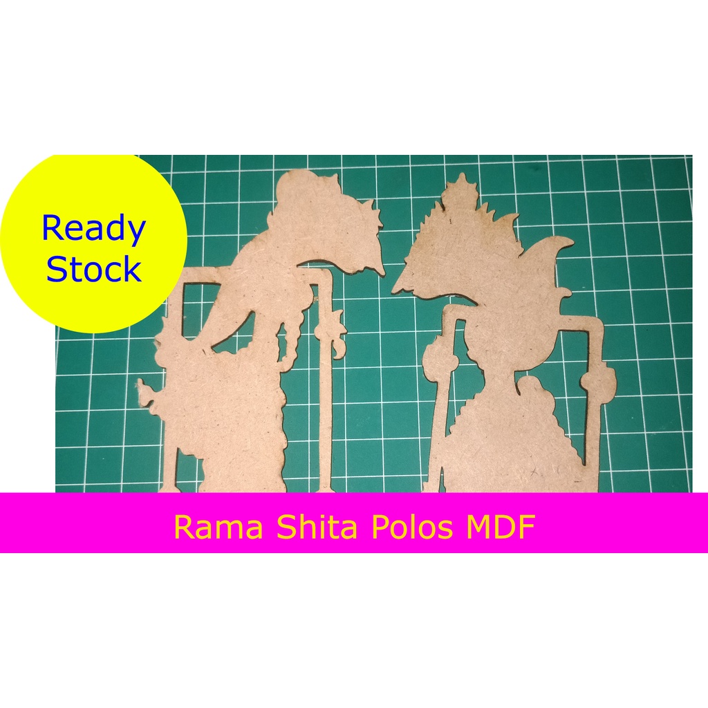 Jual Siluet Wayang Rama Shinta Polos Chipboard Kayu Mdf Triplex Dekorasi Mahar