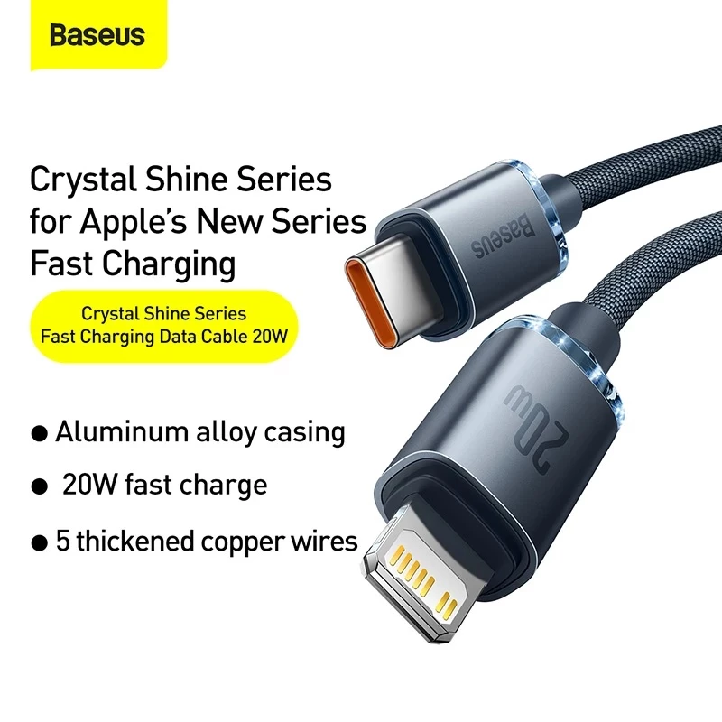 Baseus PD 20W Fast USB C to Lighting Cable for iPhone 13 12 Pro X XS 8 - foto 1