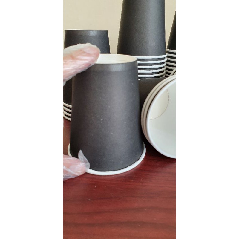 Jual Paper Cup Black utk Kopi, Teh, Harga satuan 300 Rupiah | Shopee ...