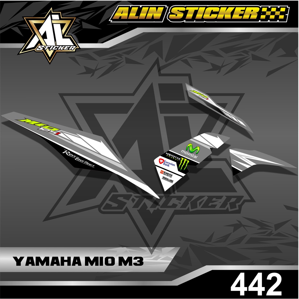 Jual 442 Striping MIO M3 / Sticker Striping Yamaha MIO M3 Desain Racing ...