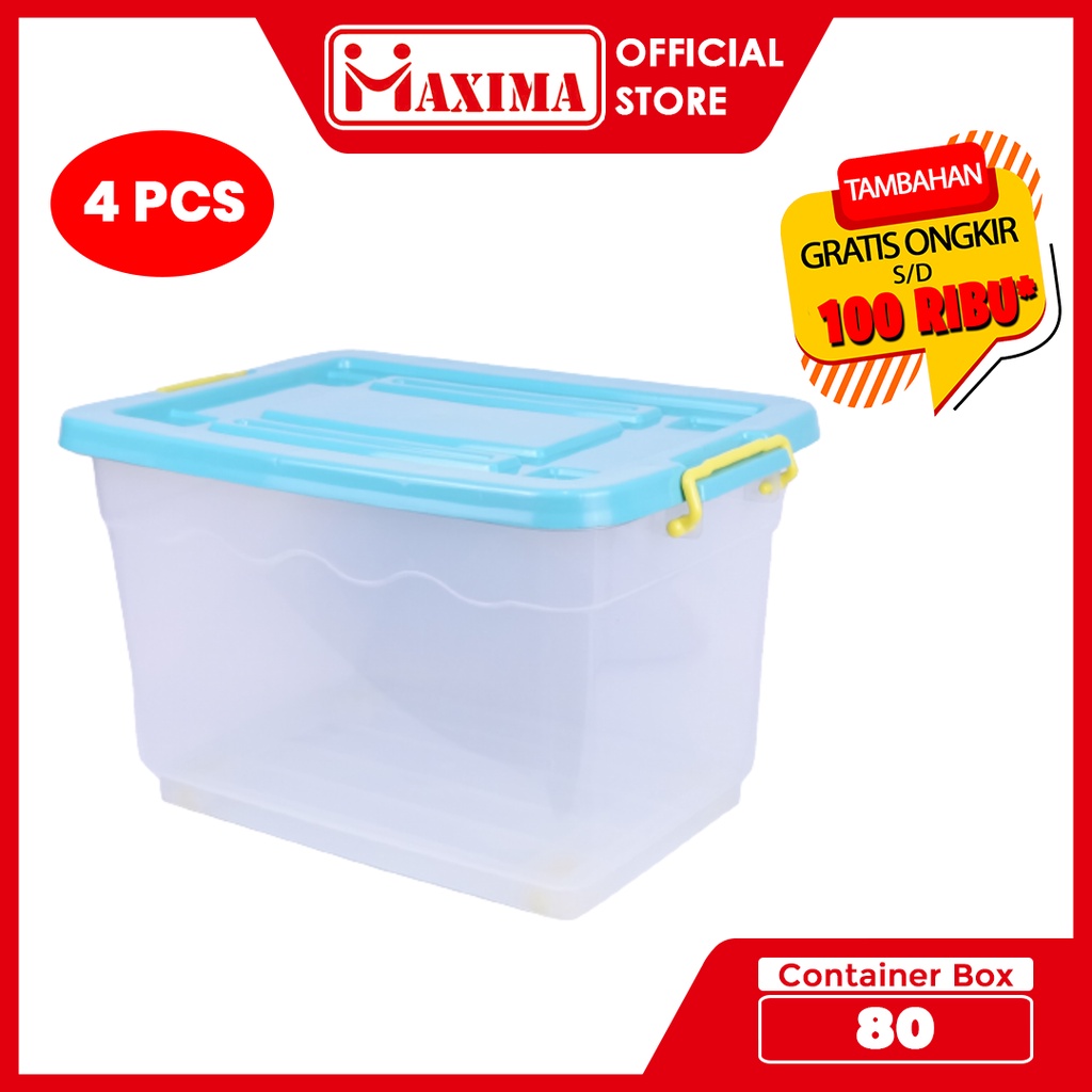 Jual (4PCS) - Container Box 80 / Kotak Penyimpanan Besar / Box Nasi ...