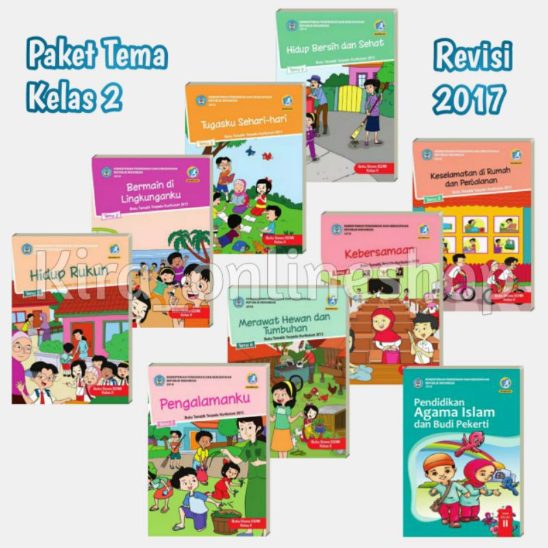 Jual Paket Buku Tema Siswa SD/MI Kelas 2 Kurikulum 2013 Revisi 2017 ...