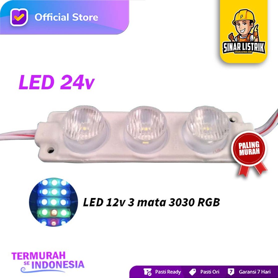 Jual Lampu Led Modul Mata 1 3 6 Mata 12 Volt 6 W Watt Module Jumbo