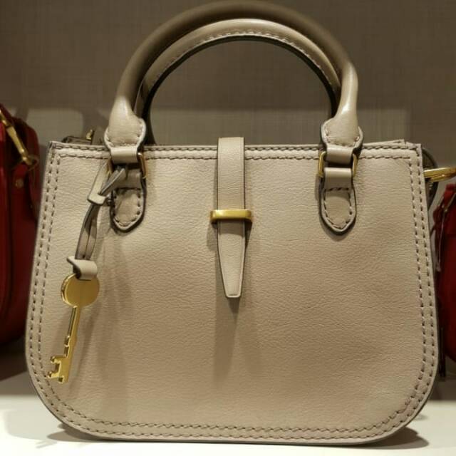 Fossil ryder mini satchel light taupe sale