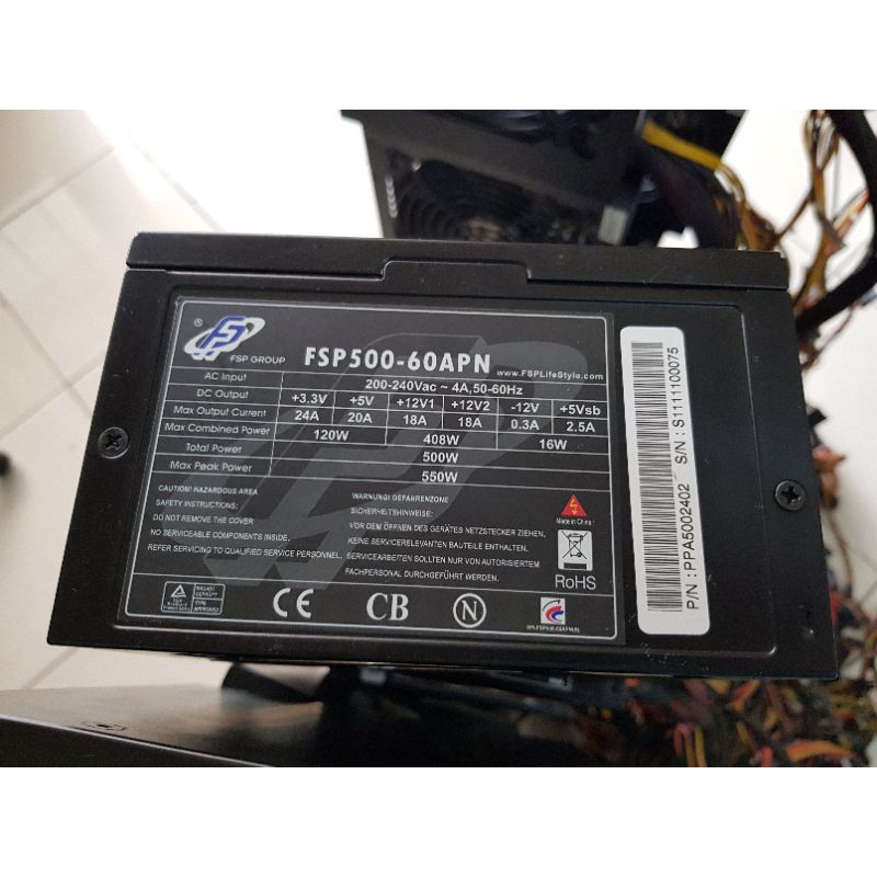 Jual PSU power supply FSP 500watt | Shopee Indonesia