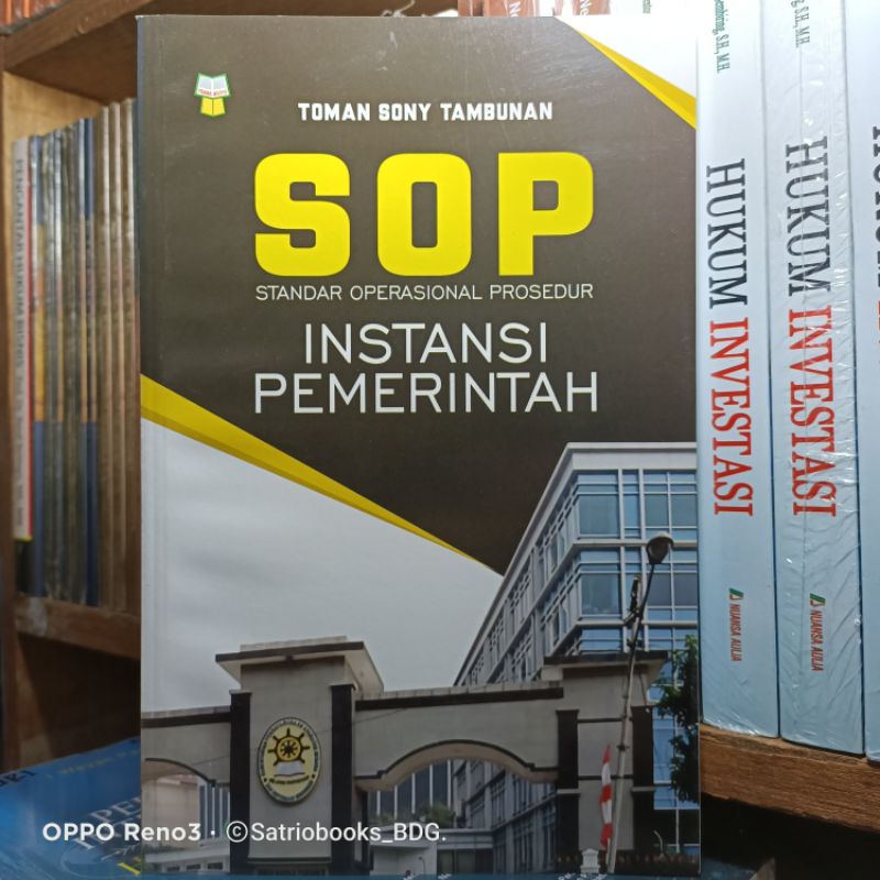 Jual Standar Operasional Prosedur Sop Instansi Pemerintah Toman