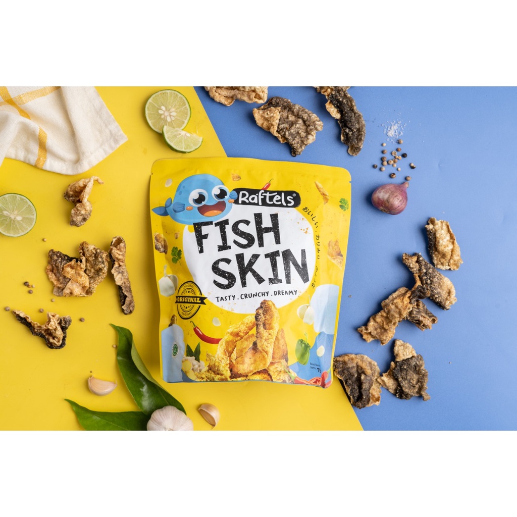 Jual Raftels fish skin 75g / kulit ikan Raftels / enak dan bergizi ...