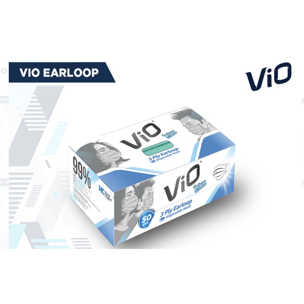 Jual Masker Disposable Vio Plus Earloop isi 50 Pcs | Shopee Indonesia