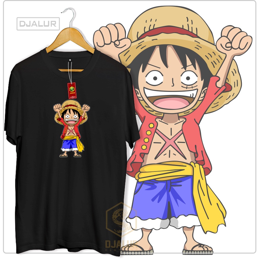 Jual Kaos Luffy Happy Onepiece Kaos Anime Wibu Manga One Piece Kaos Distro Pria Wanita Kaos 0022