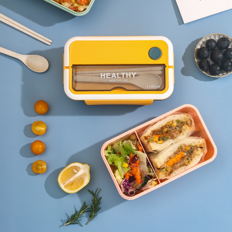 Jual LUNCH BOX HEALTHY LIFE KOTAK BEKAL TEMPAT MAKAN 1100 ML NEW