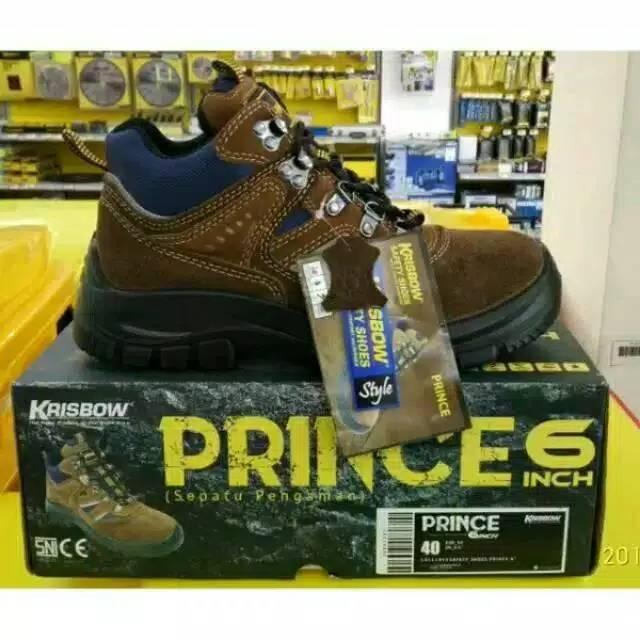 Jual Krisbow safety shoes Prince 6 inch cokelat sepatu safety krisbow sepatu boot krisbow