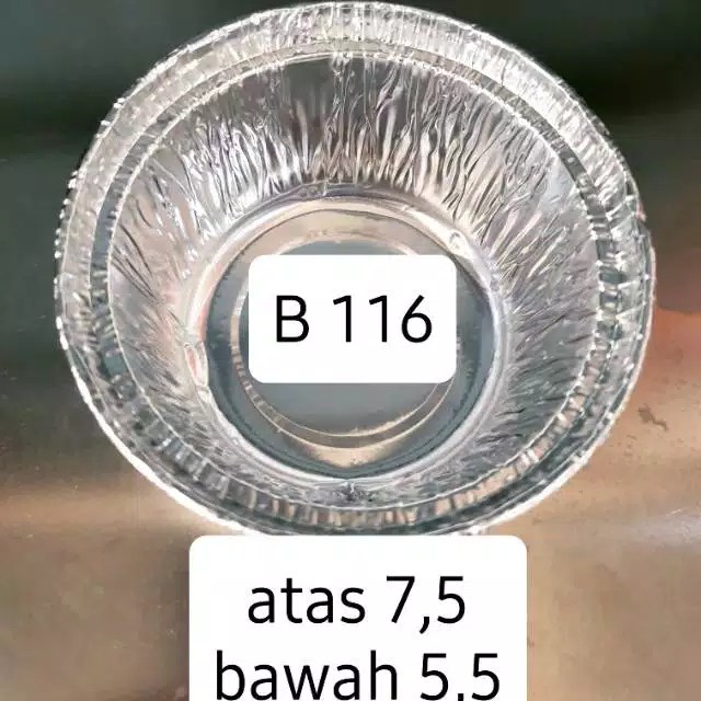 Jual Aluminium Foil Cup/ Alas Roti Kue Aluminium Foil Cup Bulat 116ml ...