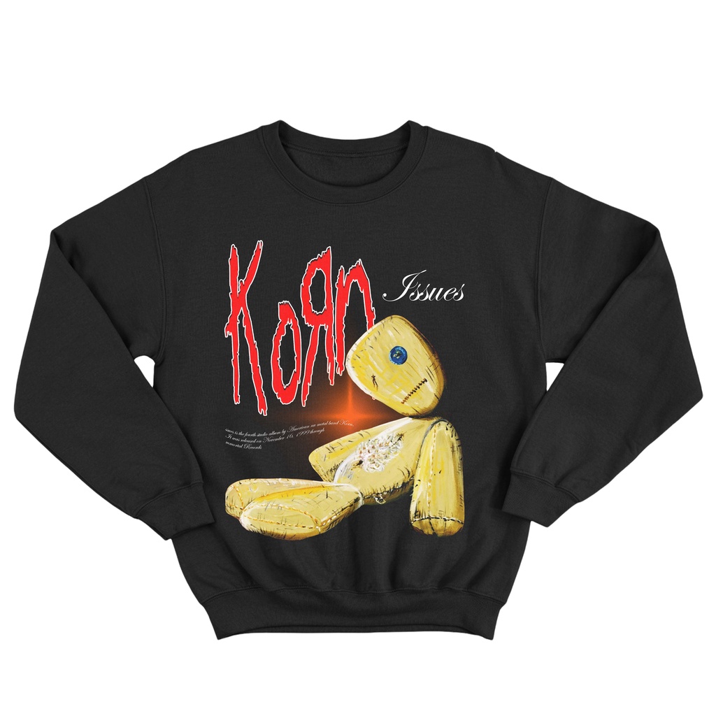 Jual KORN - ISSUES | CREWNECK MUSIK| SWEATER BAND | NU METAL MERCH ...