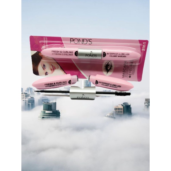 Jual MASCARA PONDS 2IN1//PONDS 2IN1 MASCARA+EYELINER Shopee Indonesia
