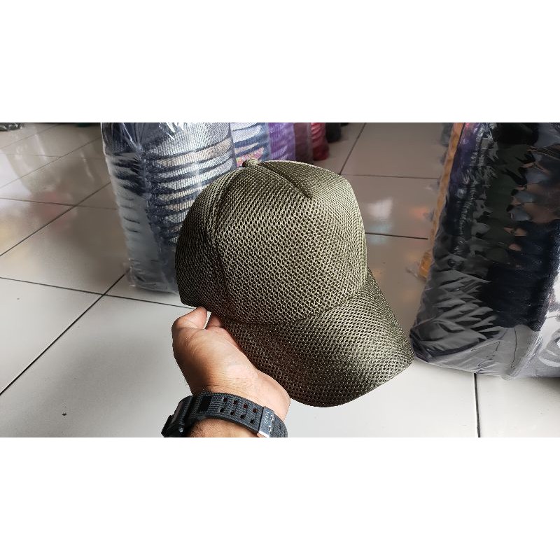 Jual Topi double mess polos & topi double mesh & topi polos & topi ...