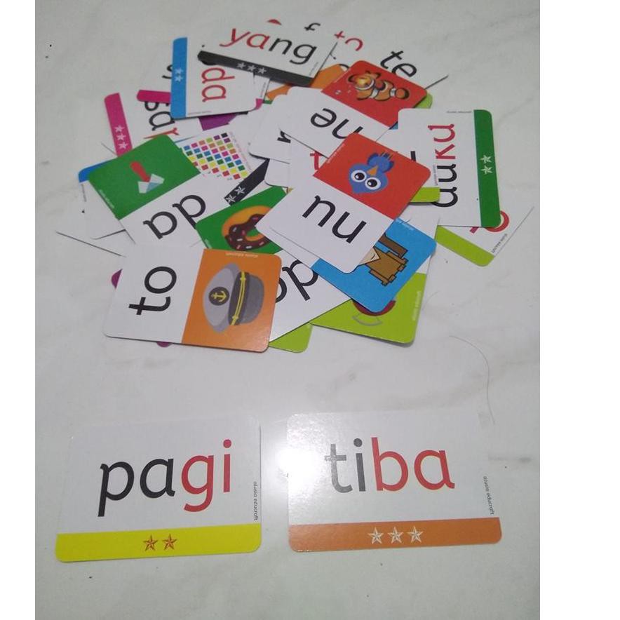 Jual Best Seller Flashcard Suku Kata Kartu Baca Belajar Membaca Flash ...