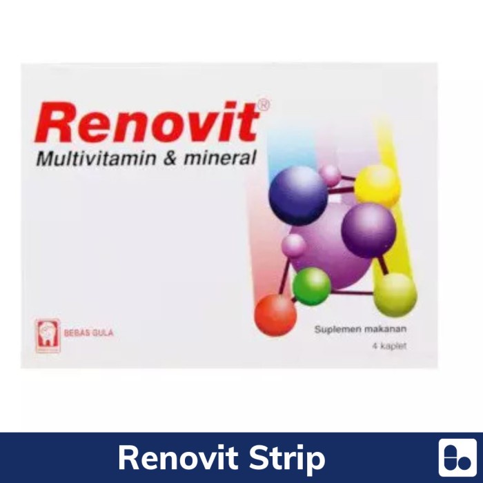 Jual RENOVIT TABLET - 4'S FREE PRODUCT - LIFEPACK | Shopee Indonesia