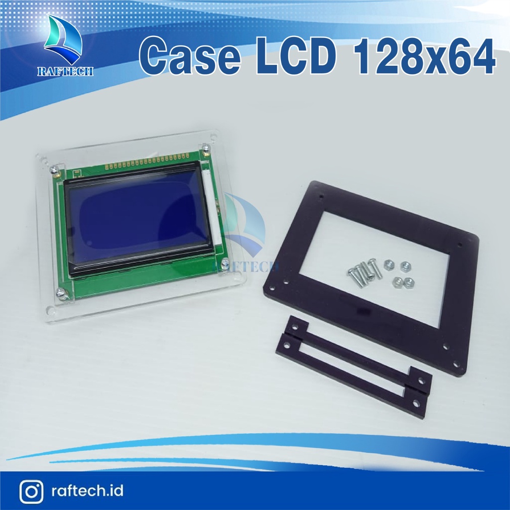 Jual Frame Case Holder Dudukan LCD 12864 128x64 Arduino Termasuk Mur ...