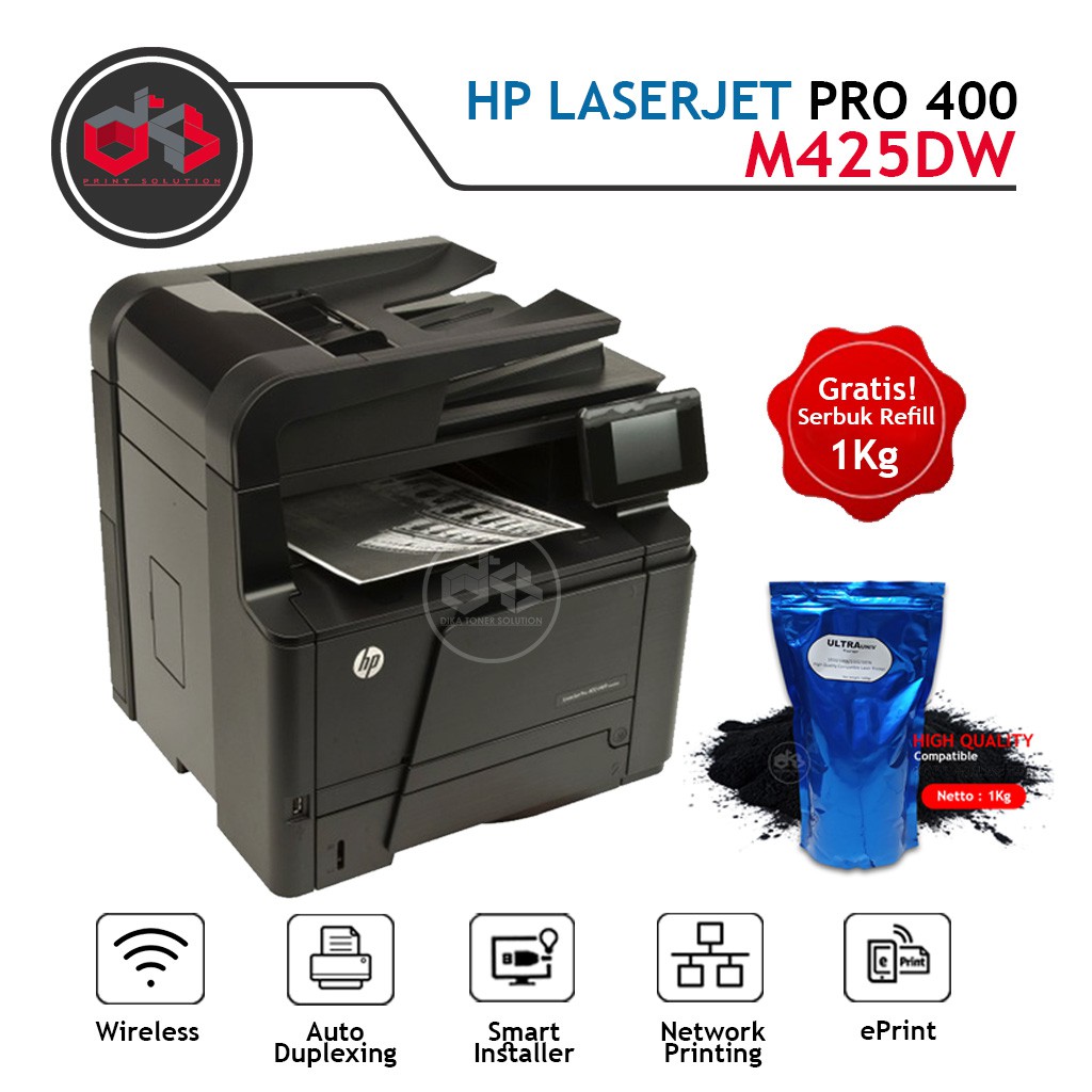 Jual Printer HP LaserJet Pro 400 MFP M425dw | Laser Mono Print scan ...