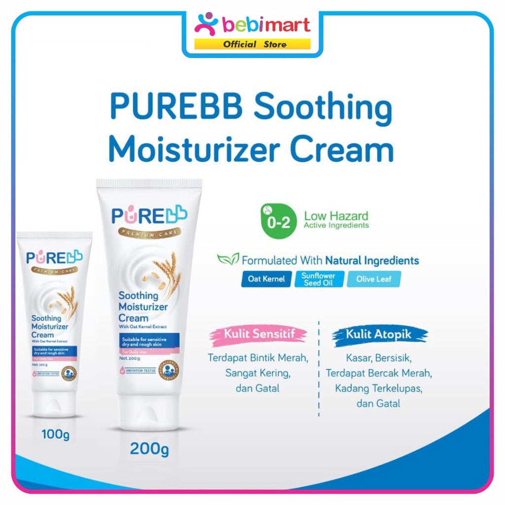 Jual Pure Baby Soothing Moisturizer Cream Shopee Indonesia